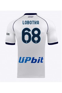 SSC Napoli Stanislav Lobotka #68 Jalkapallovaatteet Vieraspaita 2023-24 Lyhythihainen